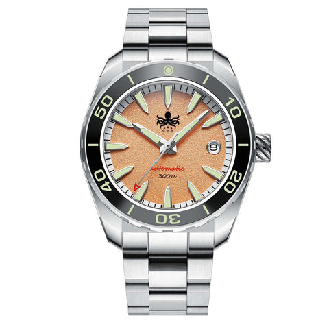 PHOIBOS Proteus 300M Automatic Diver Watch PY024G Salmon