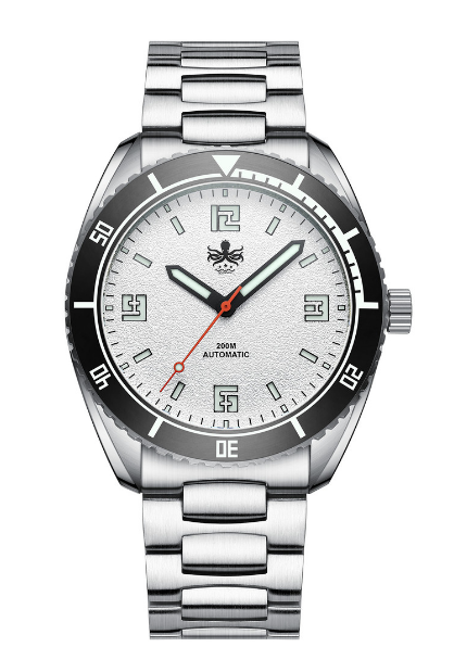 PHOIBOS REEF MASTER 200M Automatic Diver Watch PY047E Silver White