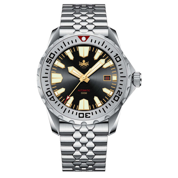 PHOIBOS KRAKEN 300M Automatic Dive Watch PY033D Black&Gold – Time