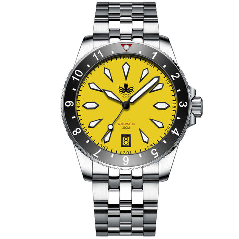 PHOIBOS Voyager 200M Automatic Diver Watch PY035F Yellow