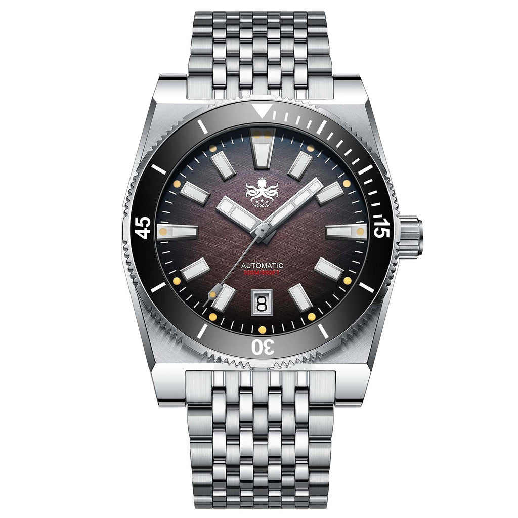 PHOIBOS Narwhal 300M Automatic Diver Watch Brown PY037D Time Tec Watch Service Center