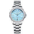 PHOIBOS SEA NYMPH 200M Automatic Lady Diver Watch PY038B MOP Aquamarine Blue